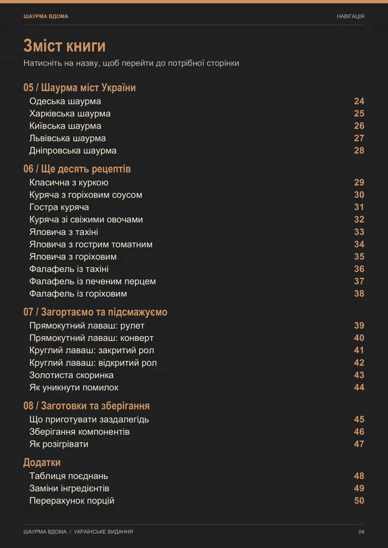 Зміст книги, розділи 5–8 і додатки
